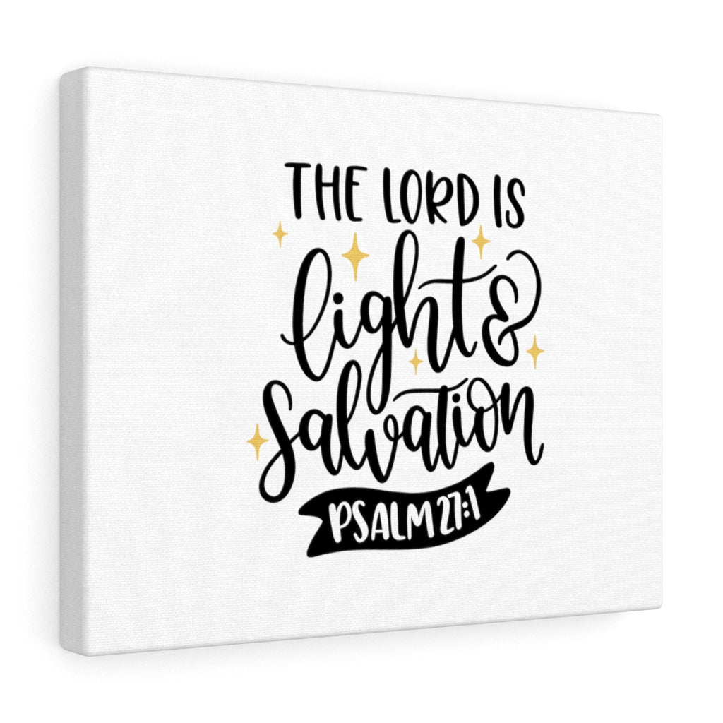 Scripture Walls Light & Salvation Psalm 27:1 Bible Verse Canvas Christian Wall Art Ready to Hang Unframed-Express Your Love Gifts