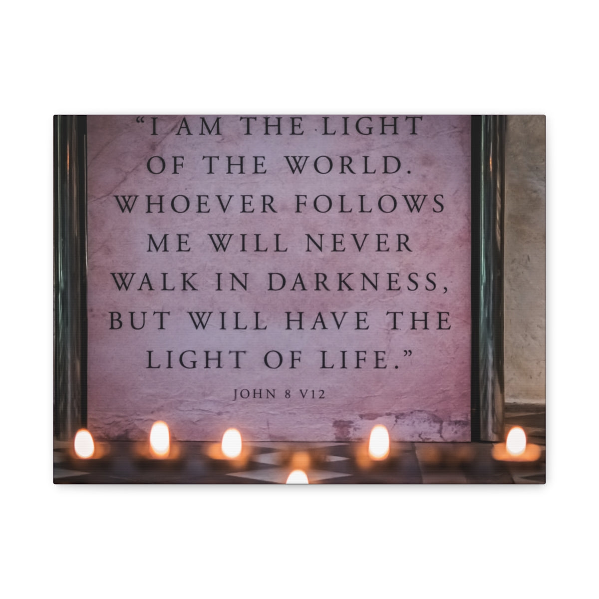 Scripture Walls Light Of Life John 8:12 Bible Verse Canvas Christian Wall Art Bible Verse Print Ready To Hang Unframed-Express Your Love Gifts