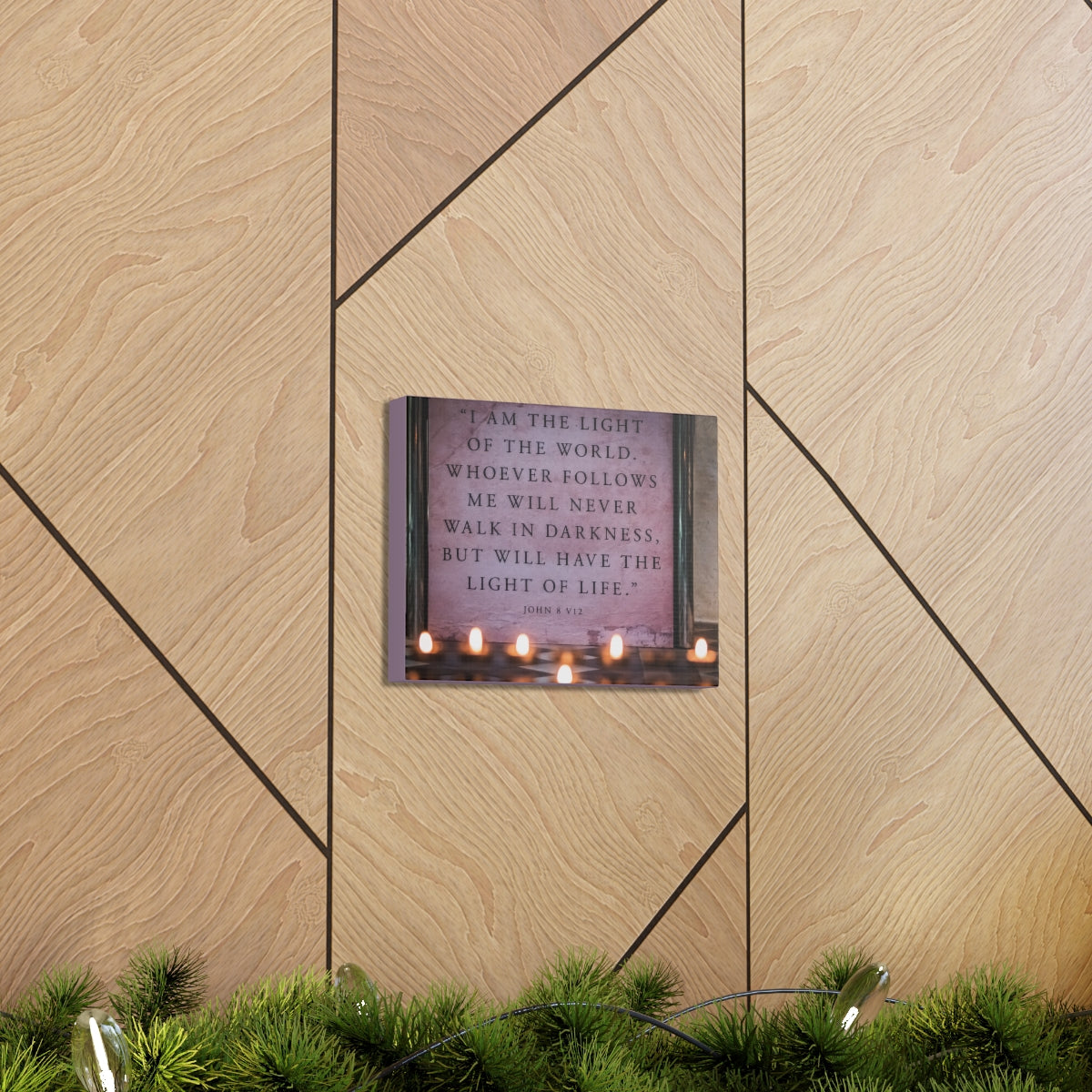 Scripture Walls Light Of Life John 8:12 Bible Verse Canvas Christian Wall Art Bible Verse Print Ready To Hang Unframed-Express Your Love Gifts