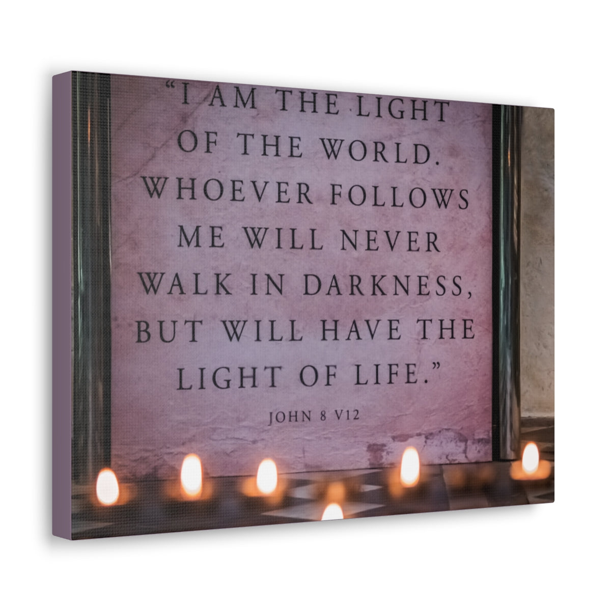 Scripture Walls Light Of Life John 8:12 Bible Verse Canvas Christian Wall Art Bible Verse Print Ready To Hang Unframed-Express Your Love Gifts