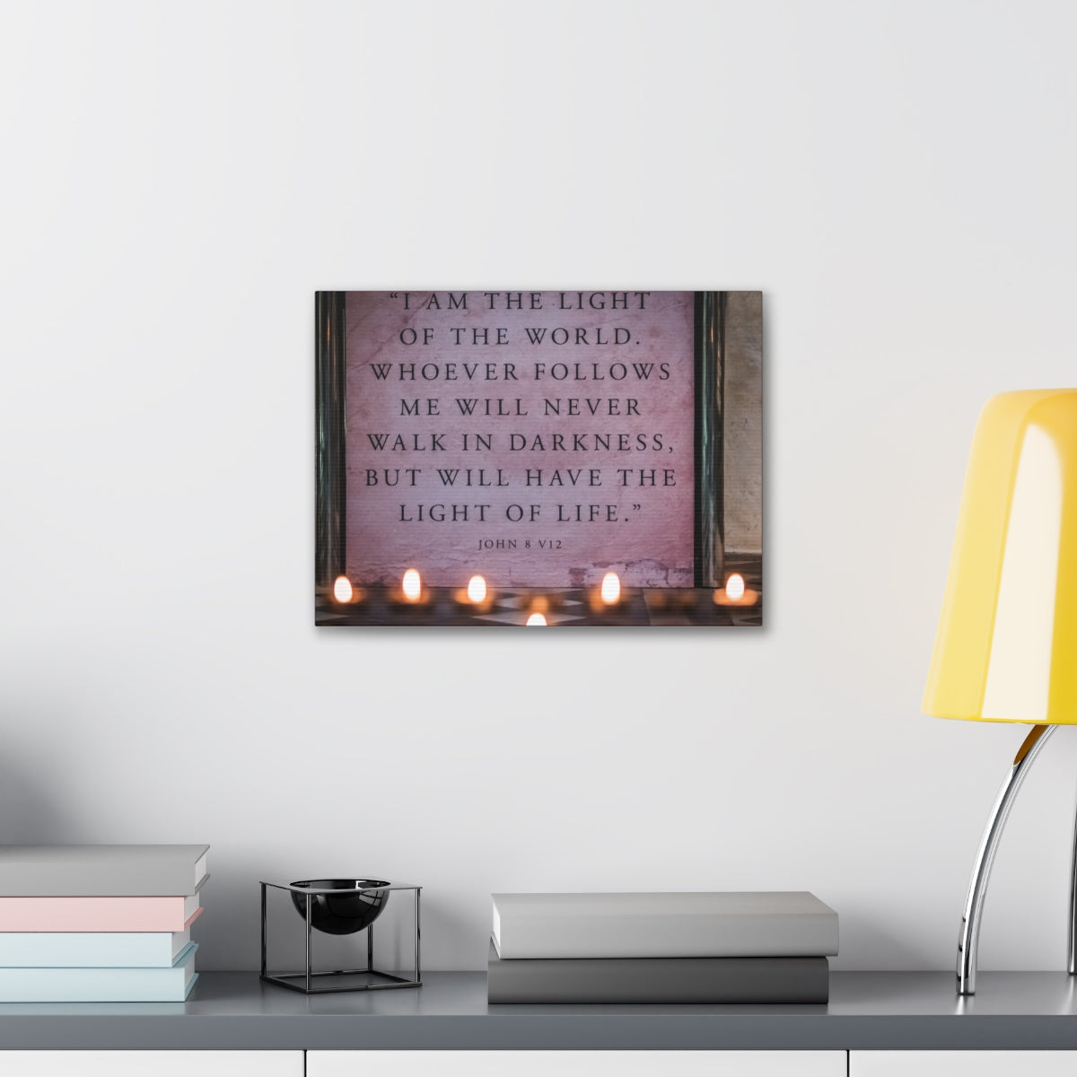 Scripture Walls Light Of Life John 8:12 Bible Verse Canvas Christian Wall Art Bible Verse Print Ready To Hang Unframed-Express Your Love Gifts