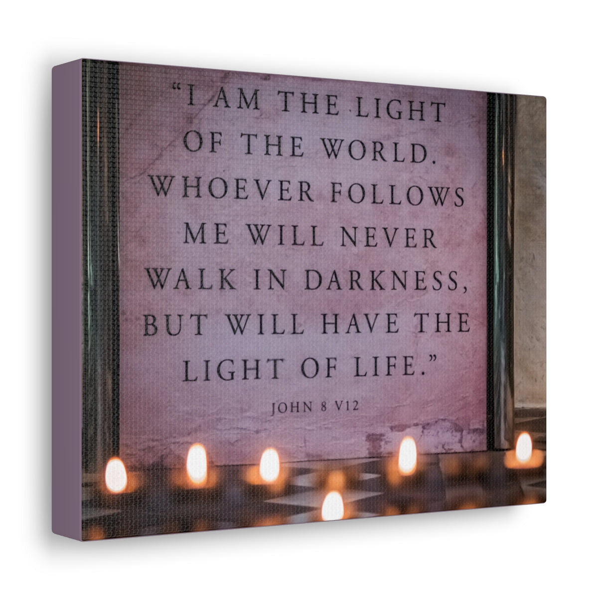 Scripture Walls Light Of Life John 8:12 Bible Verse Canvas Christian Wall Art Bible Verse Print Ready To Hang Unframed-Express Your Love Gifts