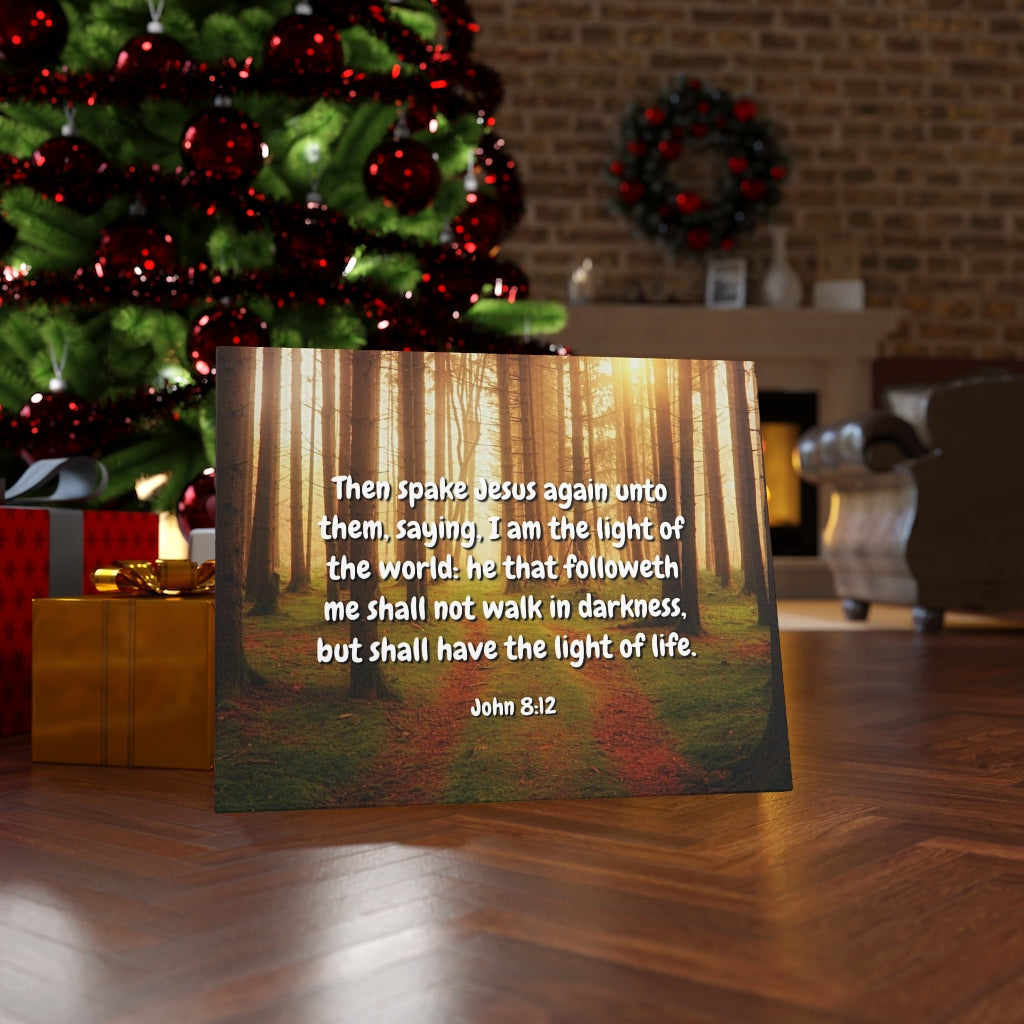 Scripture Walls Light Of Life John 8:12 Bible Verse Canvas Christian Wall Art Ready to Hang Unframed-Express Your Love Gifts