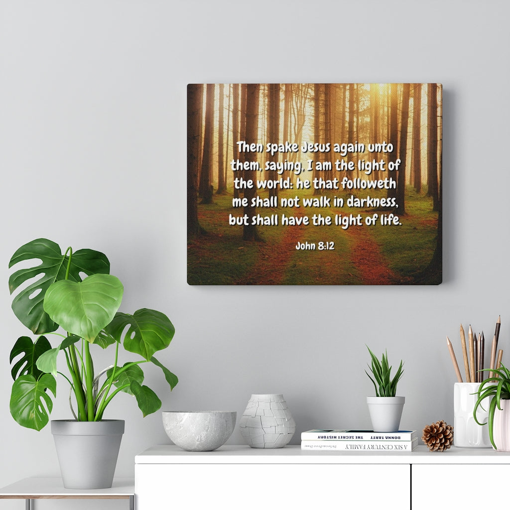 Scripture Walls Light Of Life John 8:12 Bible Verse Canvas Christian Wall Art Ready to Hang Unframed-Express Your Love Gifts