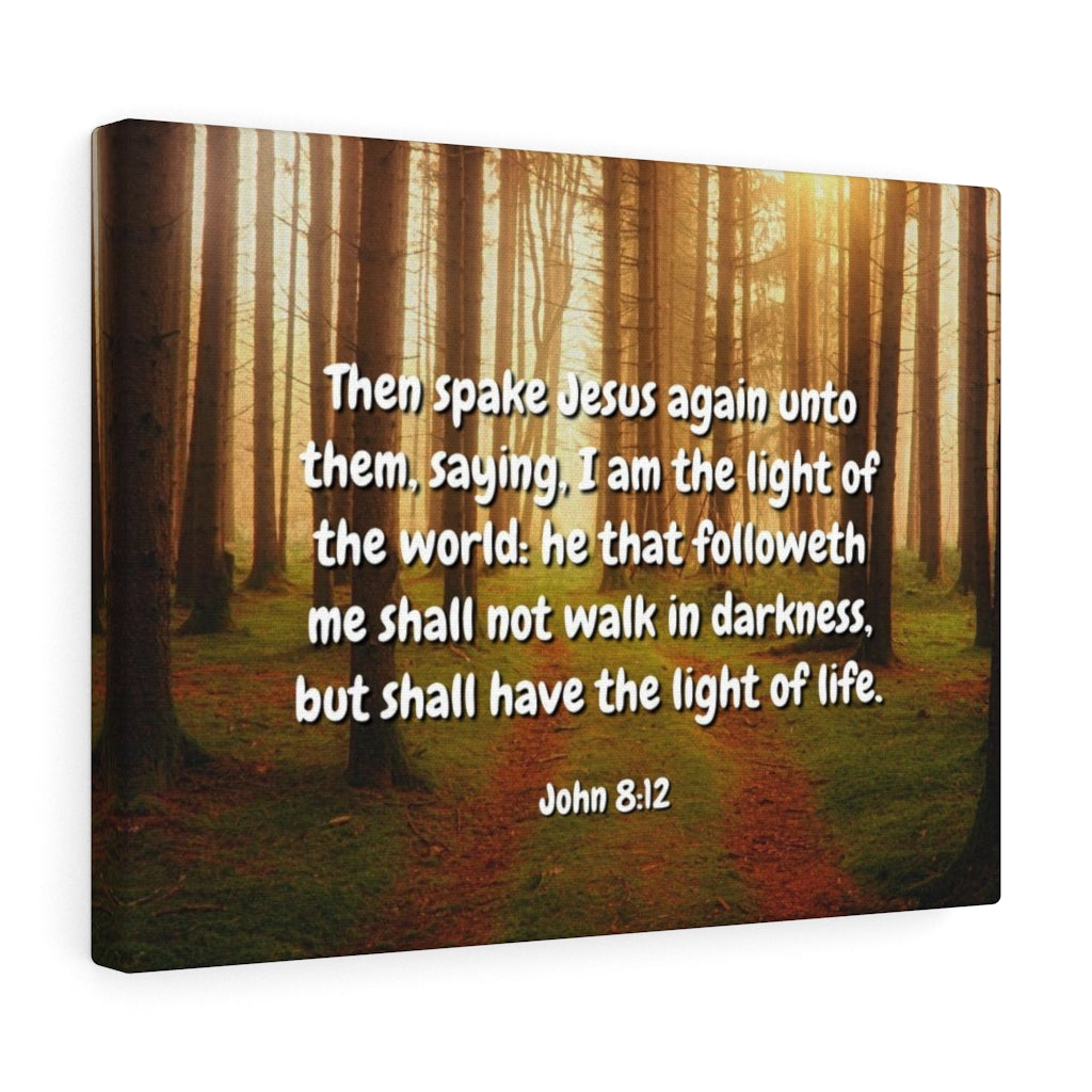 Scripture Walls Light Of Life John 8:12 Bible Verse Canvas Christian Wall Art Ready to Hang Unframed-Express Your Love Gifts