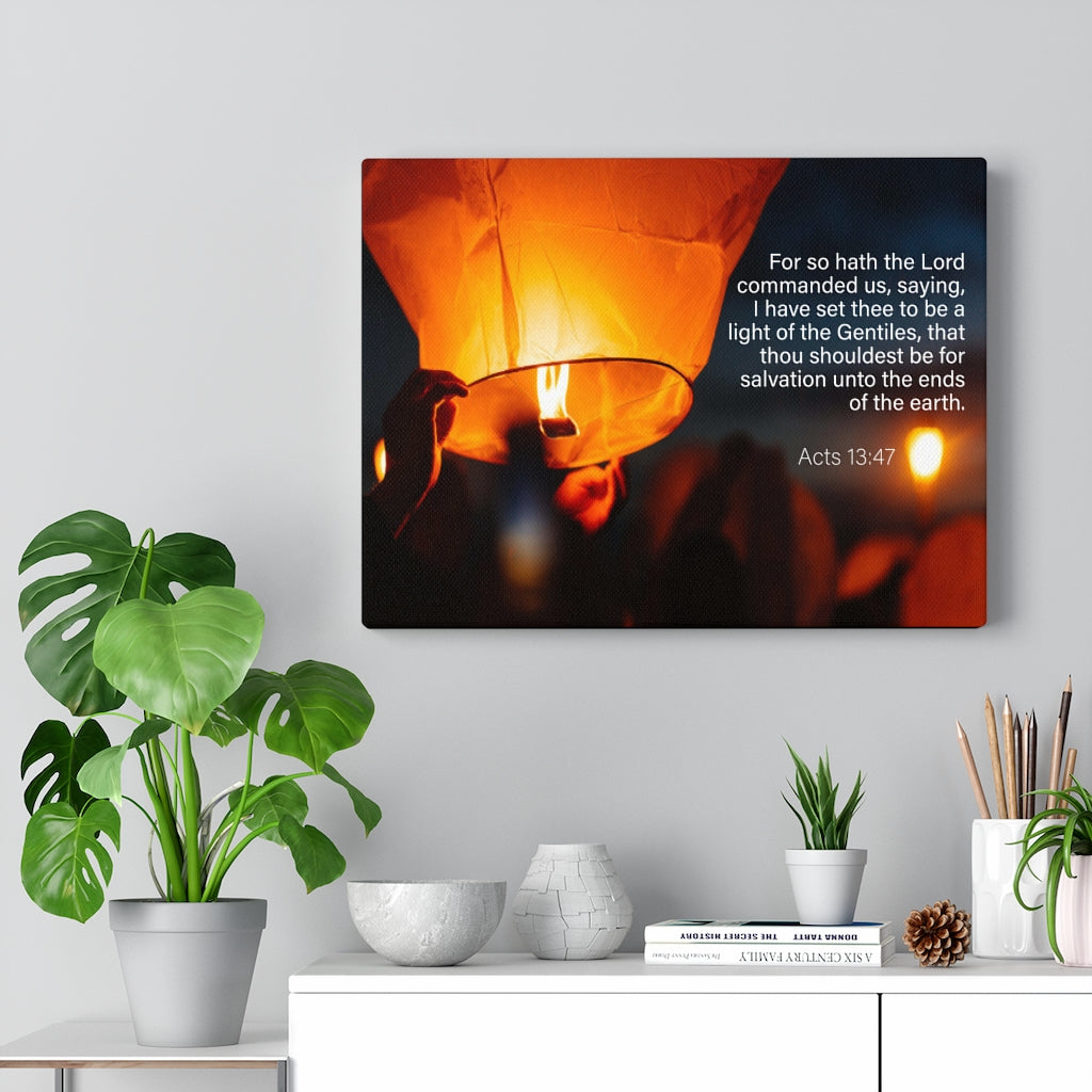 Scripture Walls Light of the Gentiles Acts 13:47 Christian Home Decor Bible Art Unframed-Express Your Love Gifts