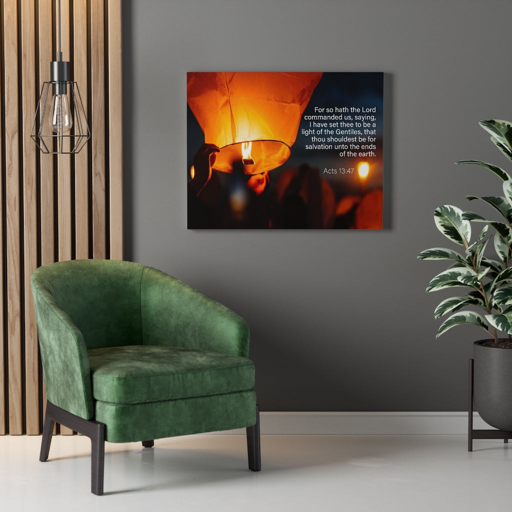Scripture Walls Light of the Gentiles Acts 13:47 Christian Home Decor Bible Art Unframed-Express Your Love Gifts