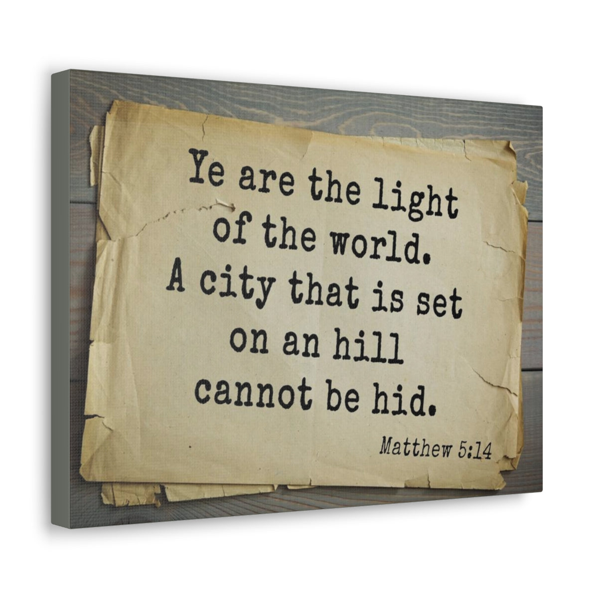 Scripture Walls Light Of The World Matthew 5:14 Bible Verse Canvas Christian Wall Art Bible Verse Print Ready To Hang Unframed-Express Your Love Gifts