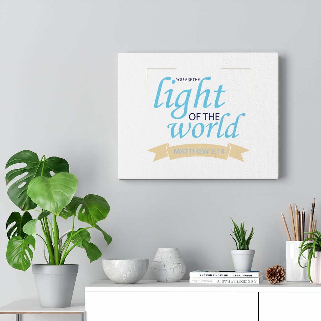 Scripture Walls Light Of The World Matthew 5:14 Bible Verse Canvas Christian Wall Art Ready to Hang Unframed-Express Your Love Gifts