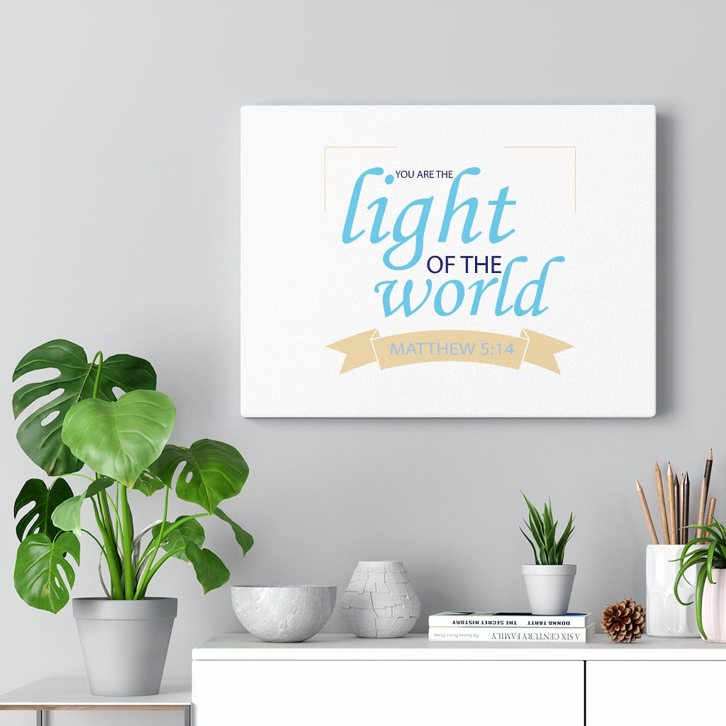 Scripture Walls Light Of The World Matthew 5:14 Bible Verse Canvas Christian Wall Art Ready to Hang Unframed-Express Your Love Gifts