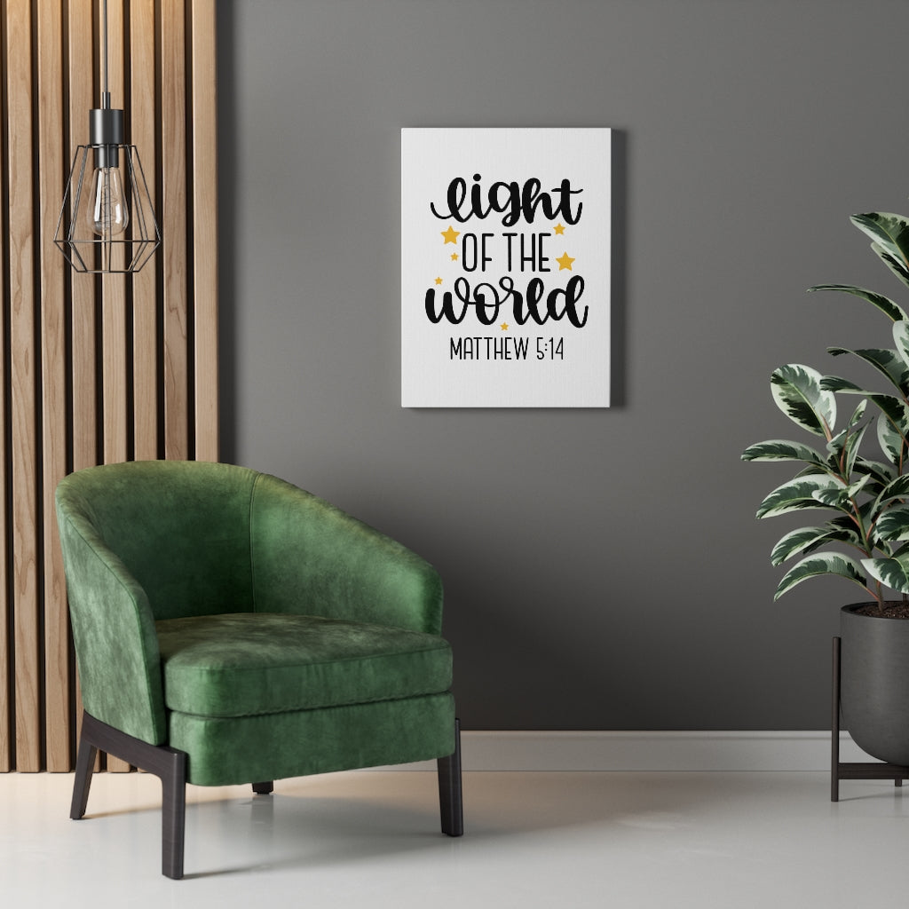 Scripture Walls Light Of The World Stars Matthew 5:14 Bible Verse Canvas Christian Wall Art Ready to Hang Unframed-Express Your Love Gifts