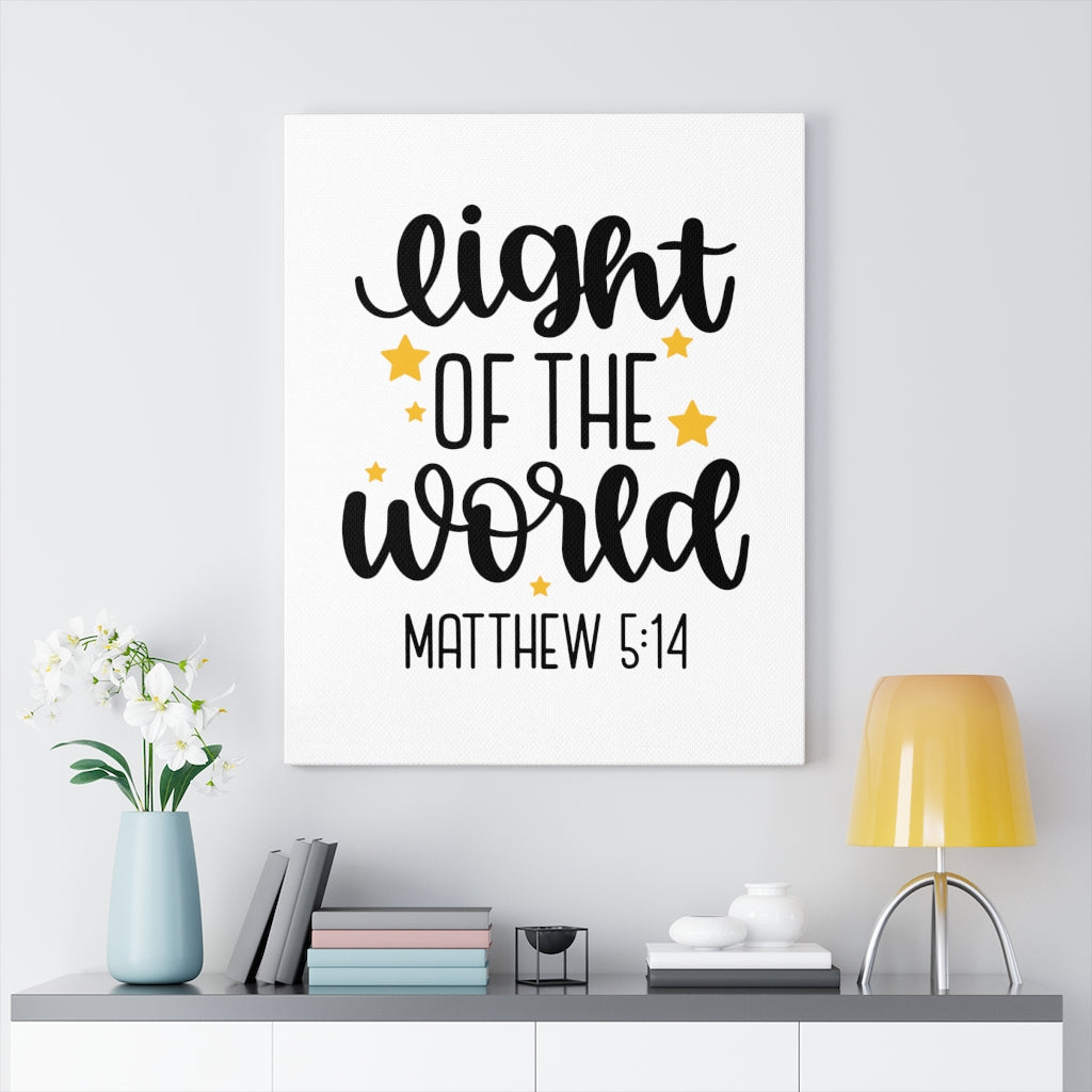 Scripture Walls Light Of The World Stars Matthew 5:14 Bible Verse Canvas Christian Wall Art Ready to Hang Unframed-Express Your Love Gifts