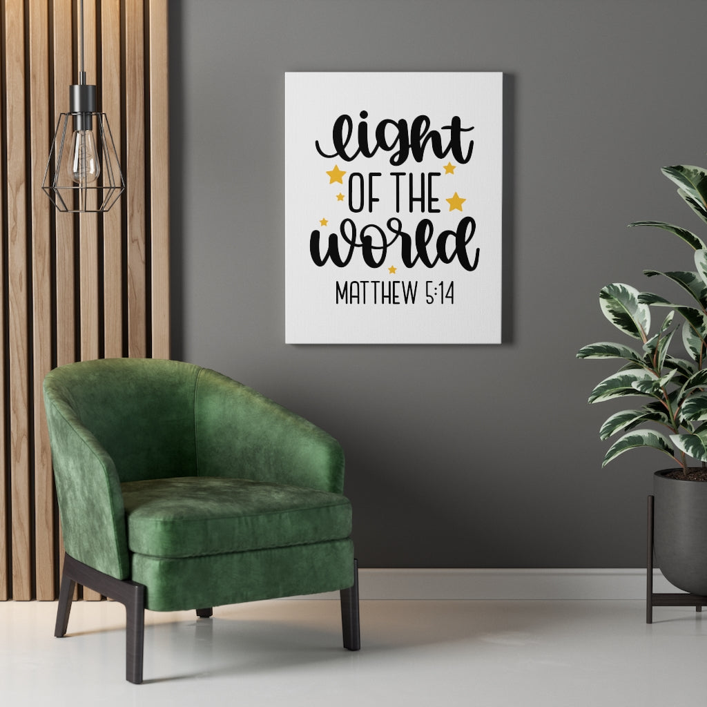 Scripture Walls Light Of The World Stars Matthew 5:14 Bible Verse Canvas Christian Wall Art Ready to Hang Unframed-Express Your Love Gifts
