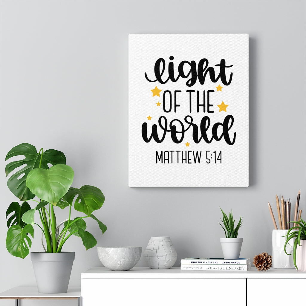Scripture Walls Light Of The World Stars Matthew 5:14 Bible Verse Canvas Christian Wall Art Ready to Hang Unframed-Express Your Love Gifts