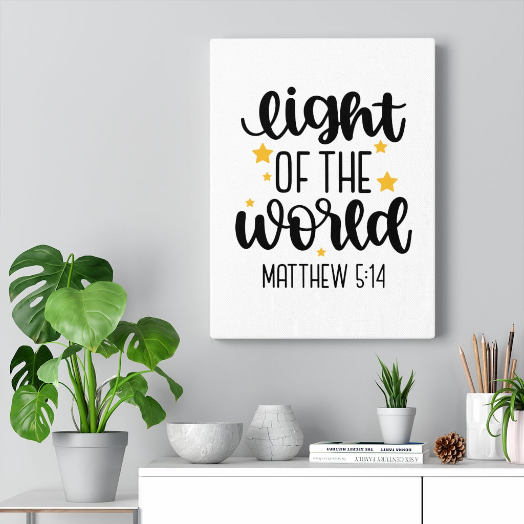 Scripture Walls Light Of The World Stars Matthew 5:14 Bible Verse Canvas Christian Wall Art Ready to Hang Unframed-Express Your Love Gifts