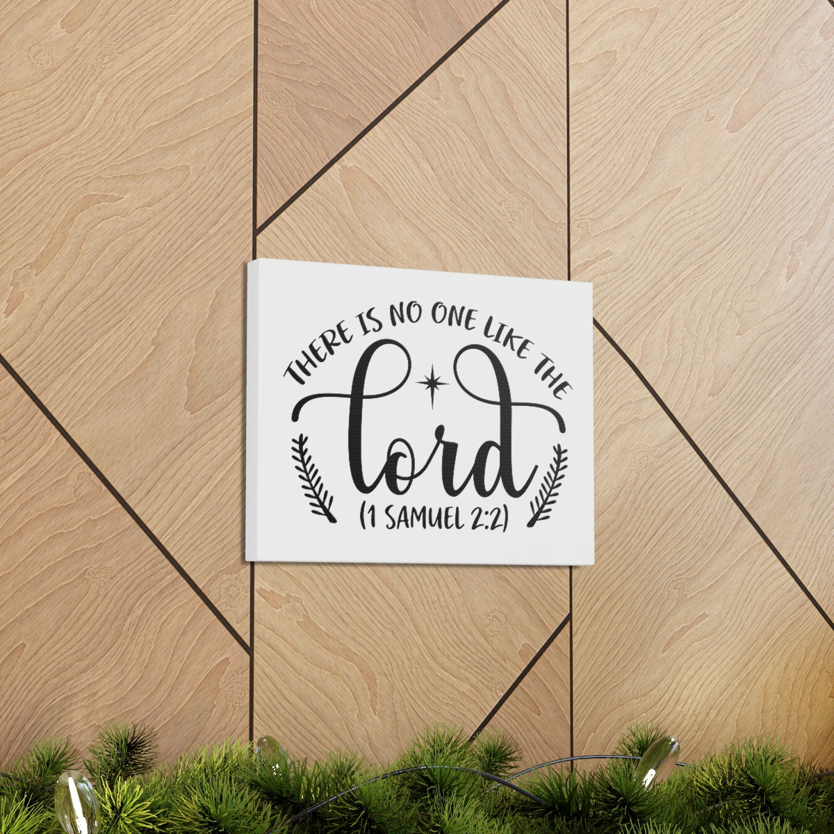 Scripture Walls Like The Lord 1 Samuel 2:2 Laurel Bible Verse Canvas Christian Wall Art Ready to Hang Unframed-Express Your Love Gifts