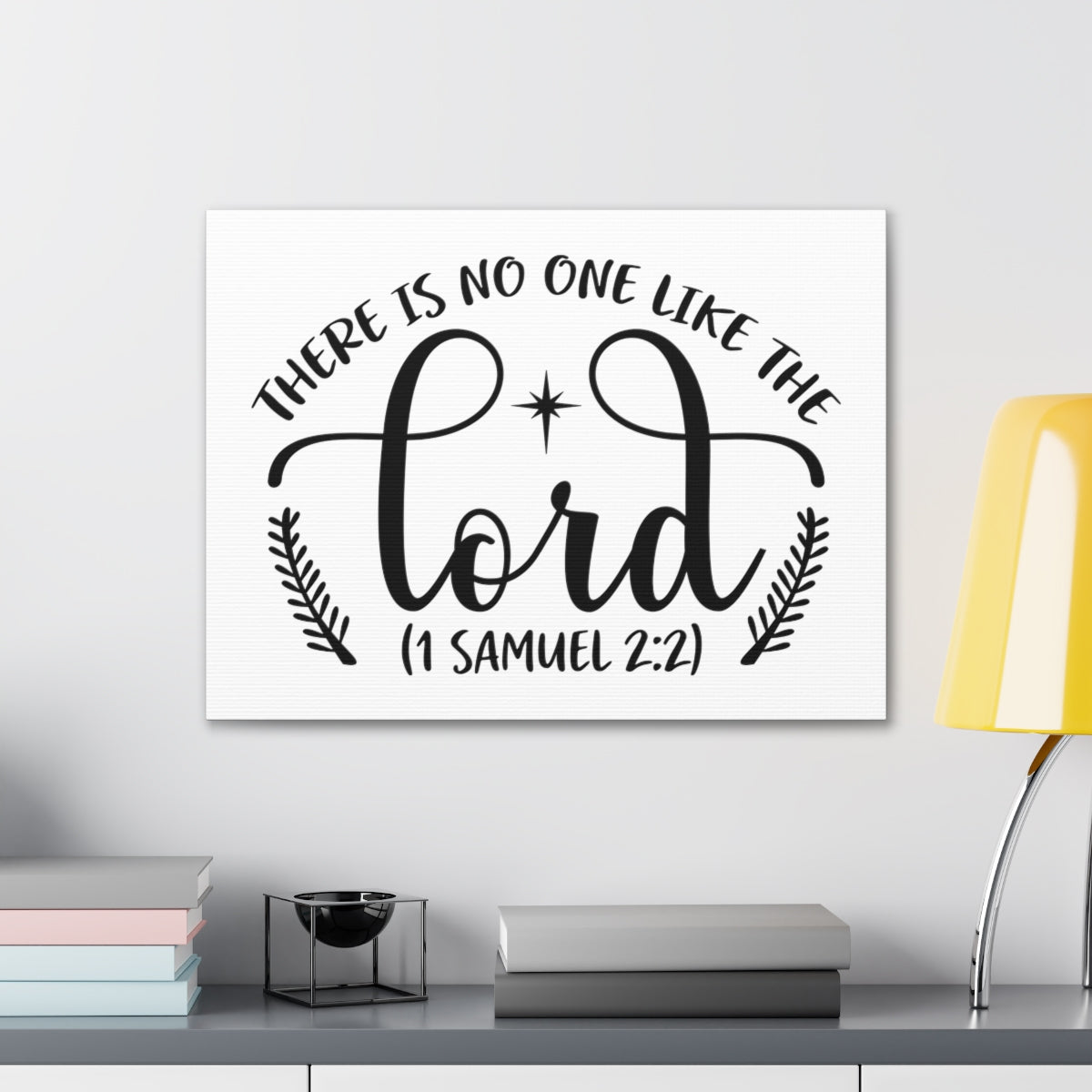 Scripture Walls Like The Lord 1 Samuel 2:2 Laurel Bible Verse Canvas Christian Wall Art Ready to Hang Unframed-Express Your Love Gifts