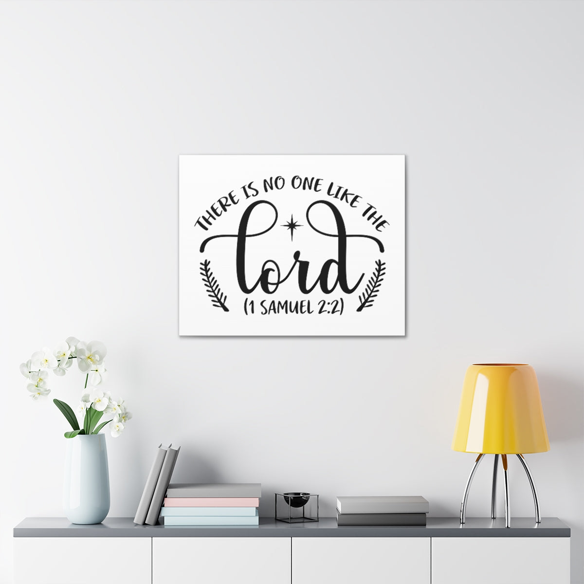 Scripture Walls Like The Lord 1 Samuel 2:2 Laurel Bible Verse Canvas Christian Wall Art Ready to Hang Unframed-Express Your Love Gifts