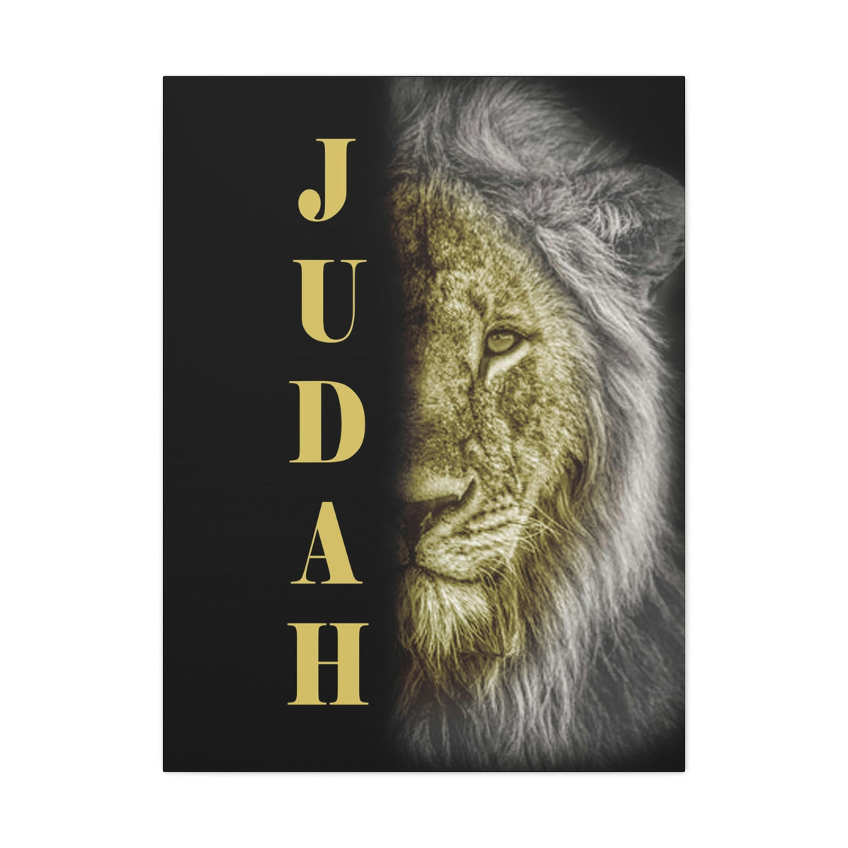 Scripture Walls Lion of Judah Half Face Revelation 5:5 Bible Verse Canvas Christian Wall Art Ready to Hang Unframed-Express Your Love Gifts