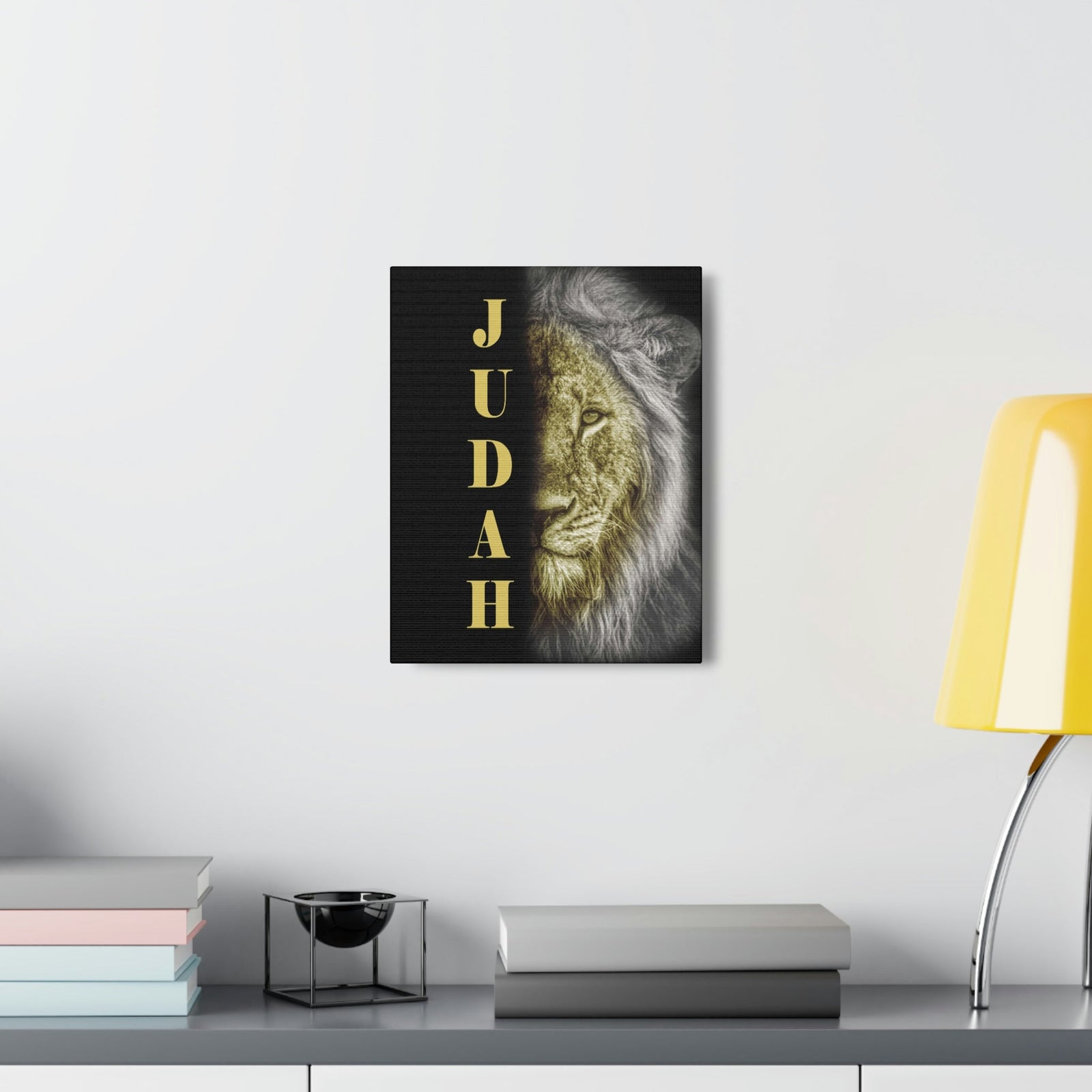 Scripture Walls Lion of Judah Half Face Revelation 5:5 Bible Verse Canvas Christian Wall Art Ready to Hang Unframed-Express Your Love Gifts