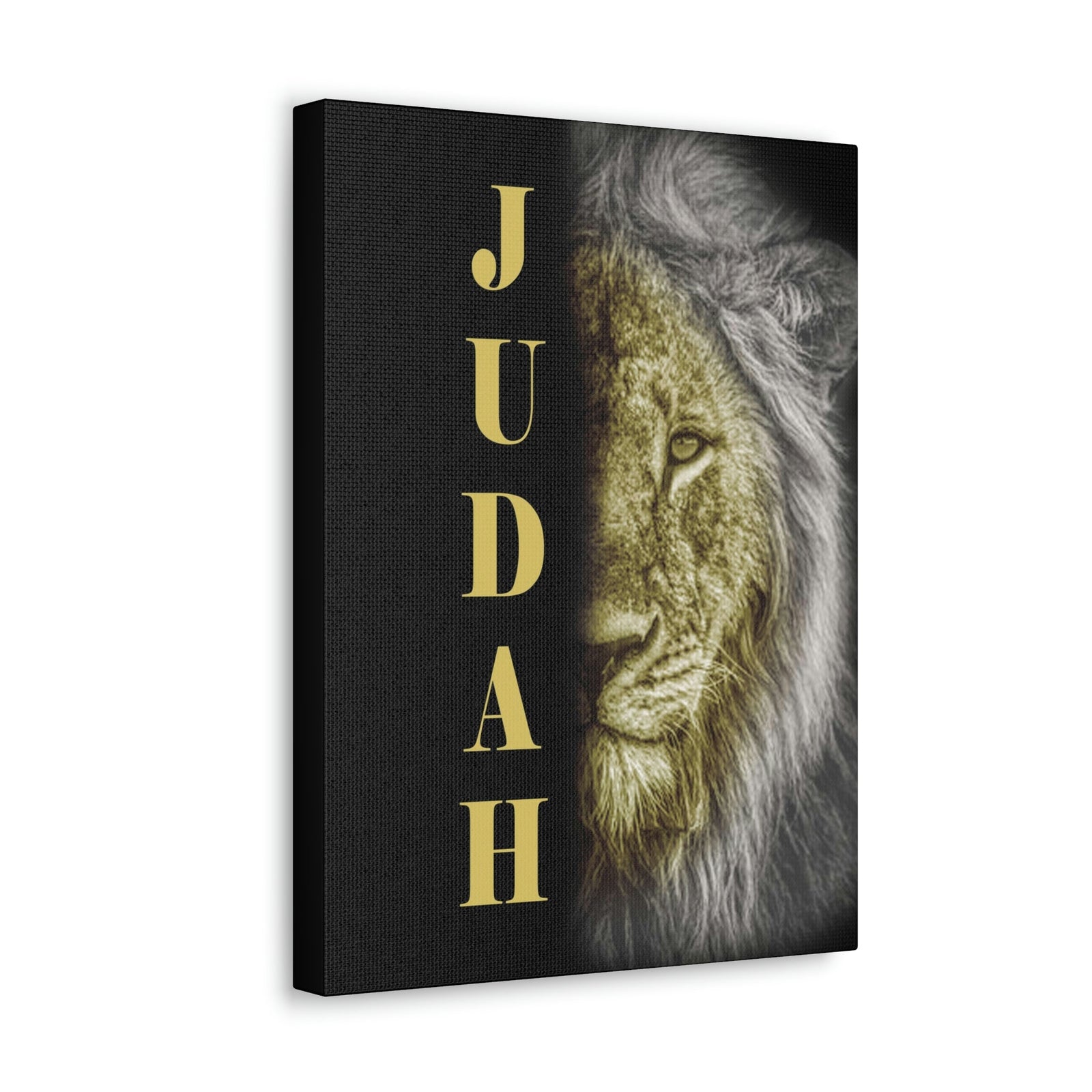 Scripture Walls Lion of Judah Half Face Revelation 5:5 Bible Verse Canvas Christian Wall Art Ready to Hang Unframed-Express Your Love Gifts