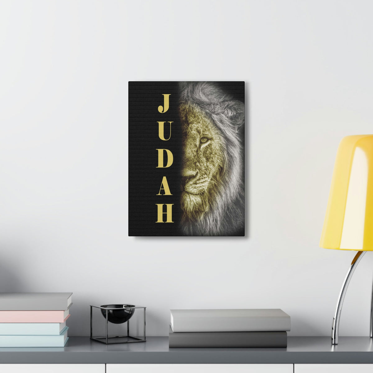 Scripture Walls Lion of Judah Half Face Revelation 5:5 Bible Verse Canvas Christian Wall Art Ready to Hang Unframed-Express Your Love Gifts