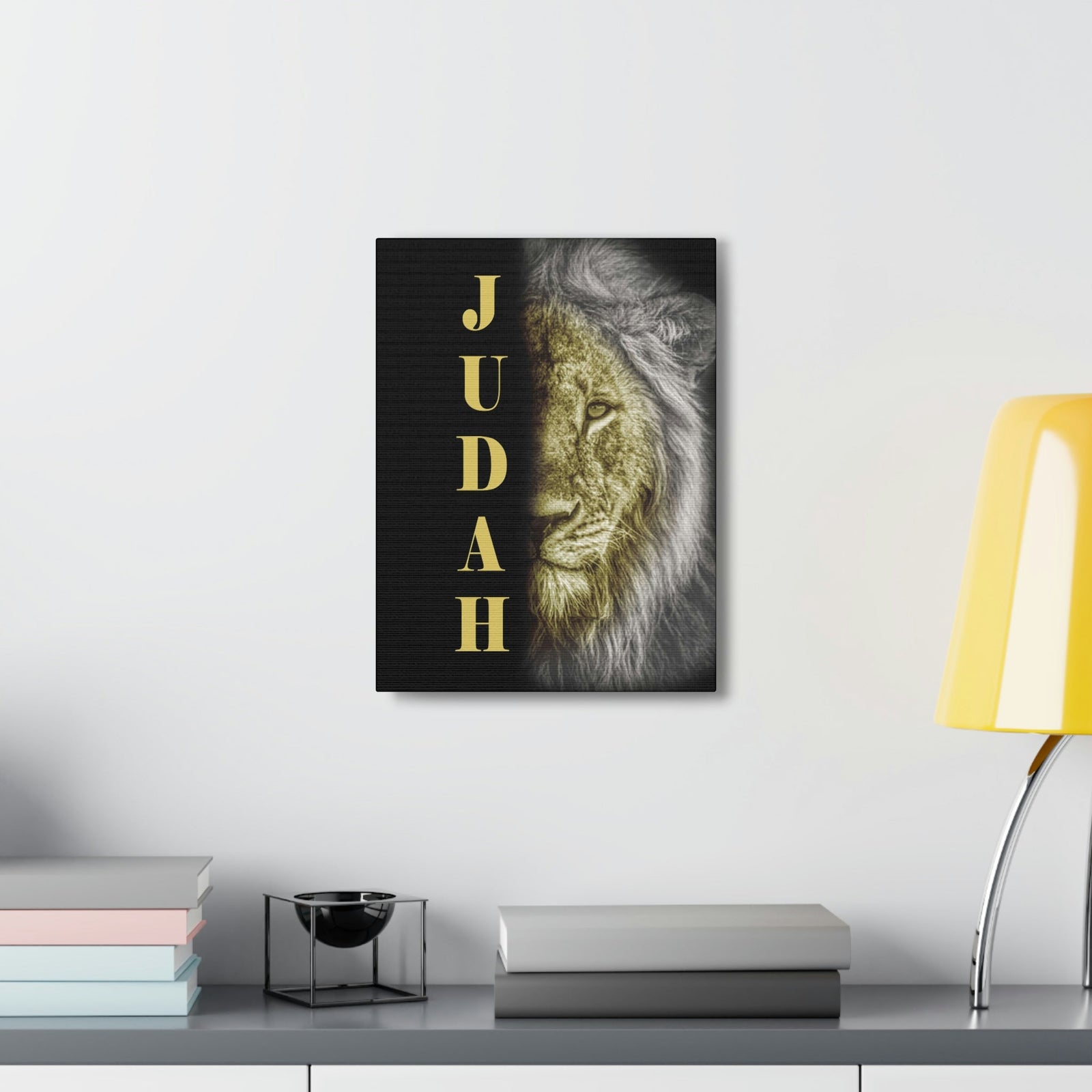 Scripture Walls Lion of Judah Half Face Revelation 5:5 Bible Verse Canvas Christian Wall Art Ready to Hang Unframed-Express Your Love Gifts