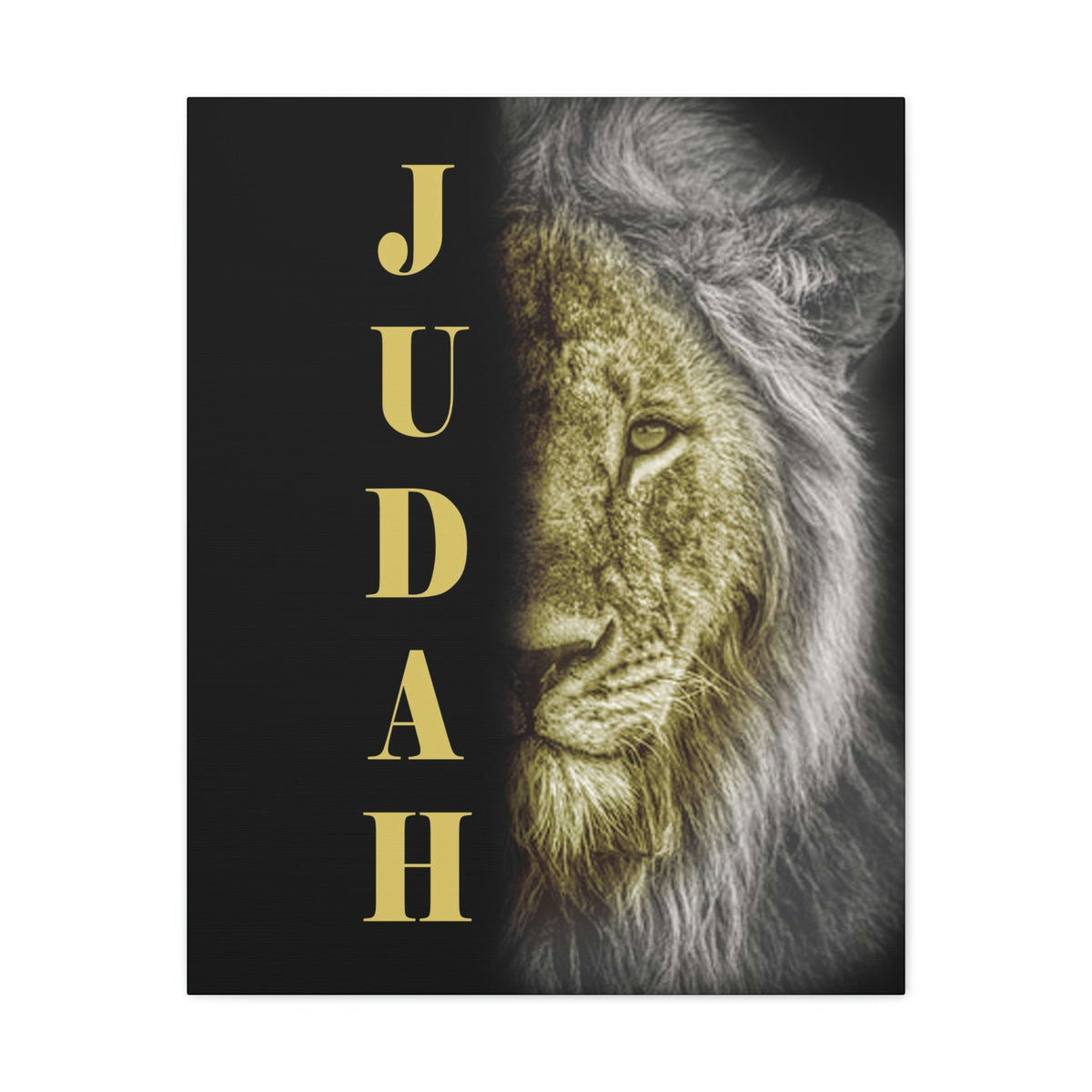 Scripture Walls Lion of Judah Half Face Revelation 5:5 Bible Verse Canvas Christian Wall Art Ready to Hang Unframed-Express Your Love Gifts