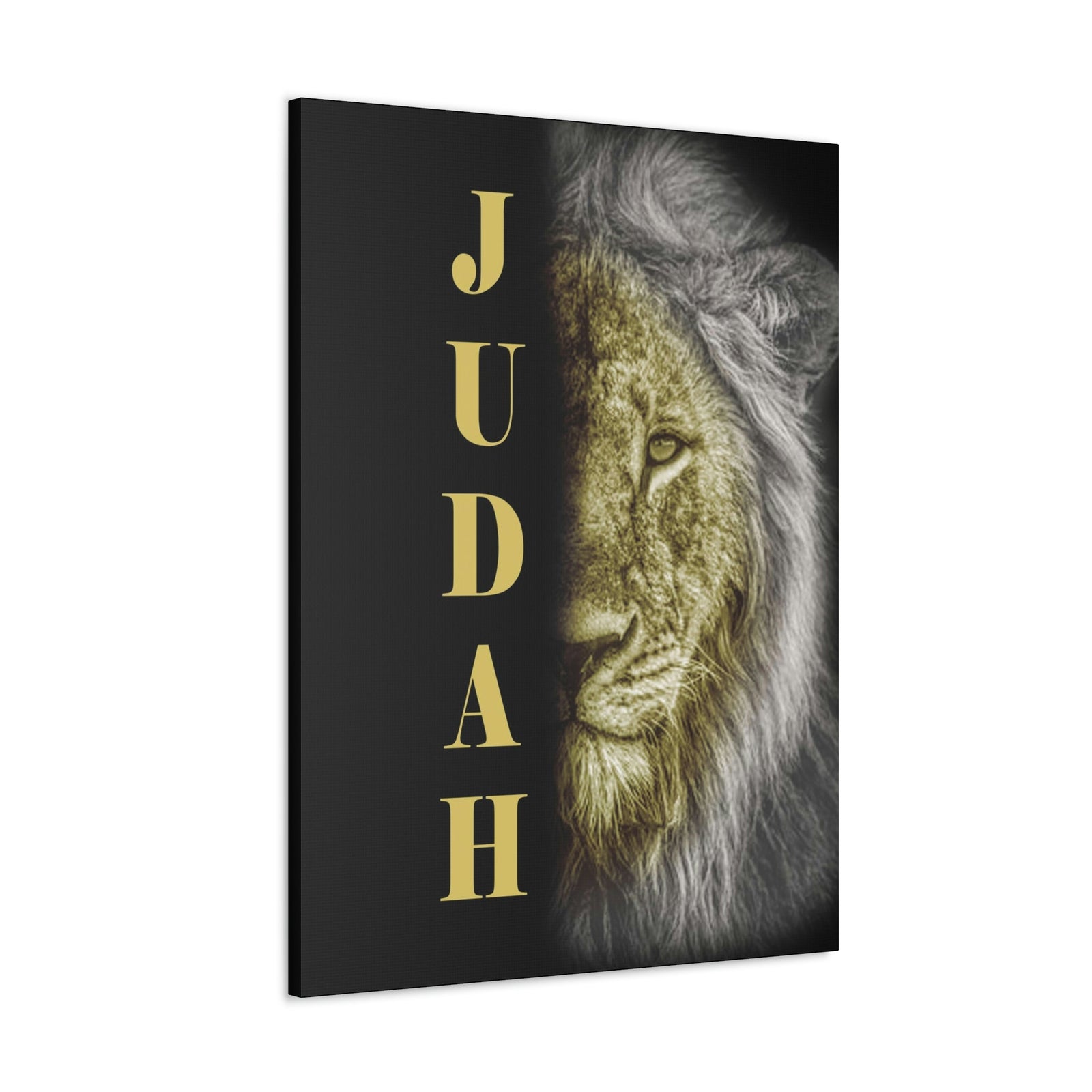 Scripture Walls Lion of Judah Half Face Revelation 5:5 Bible Verse Canvas Christian Wall Art Ready to Hang Unframed-Express Your Love Gifts