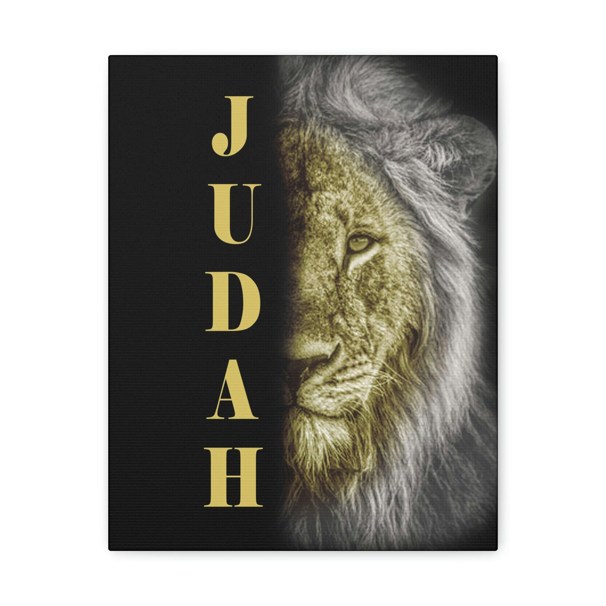 Scripture Walls Lion of Judah Half Face Revelation 5:5 Bible Verse Canvas Christian Wall Art Ready to Hang Unframed-Express Your Love Gifts