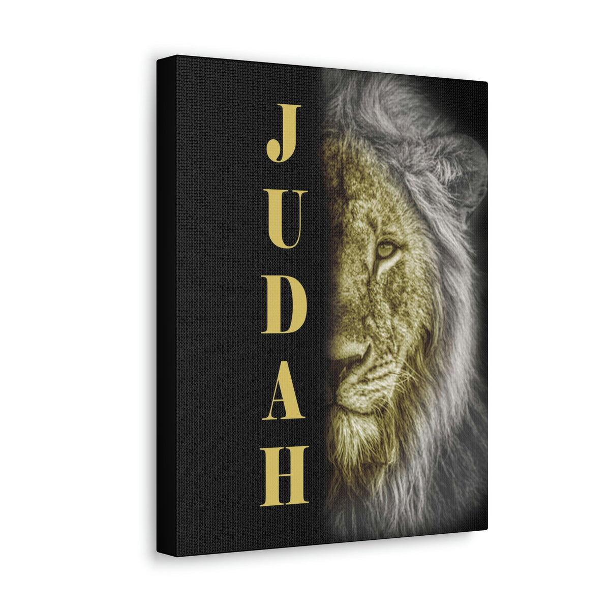 Scripture Walls Lion of Judah Half Face Revelation 5:5 Bible Verse Canvas Christian Wall Art Ready to Hang Unframed-Express Your Love Gifts