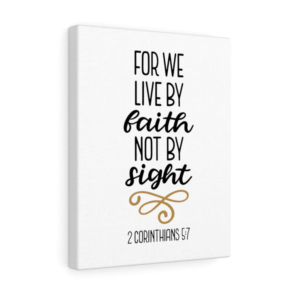 Scripture Walls Live By Faith Not By Sight 2 Corinthians 5:7 Bible Verse Canvas Christian Wall Art Ready to Hang Unframed-Express Your Love Gifts