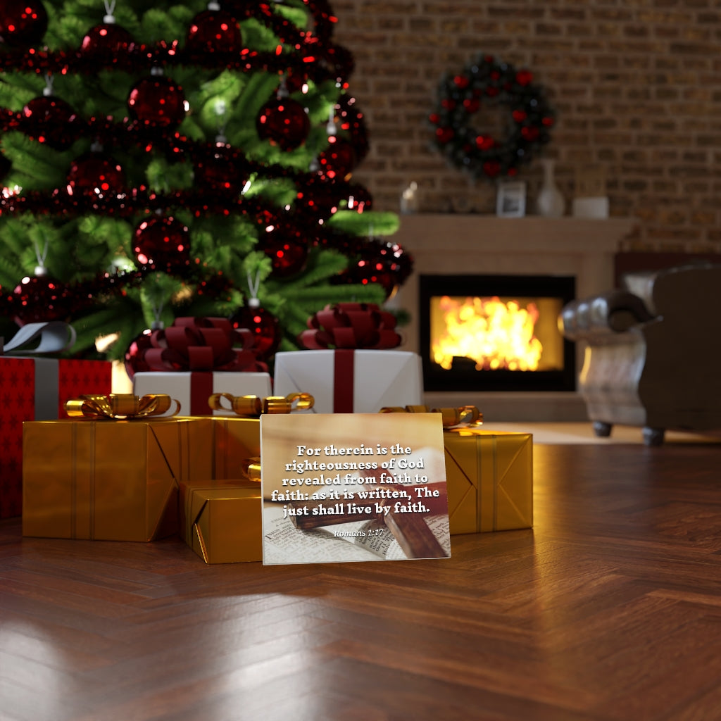 Scripture Walls Live By Faith Romans 1:17 Bible Verse Canvas Christian Wall Art Ready to Hang Unframed-Express Your Love Gifts