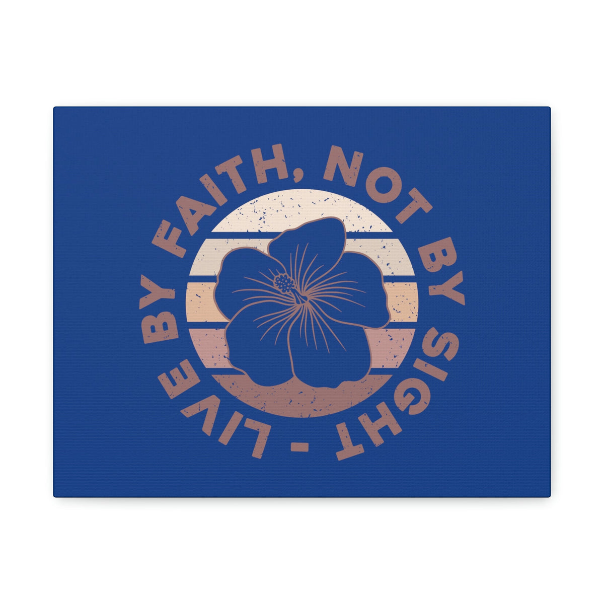 Scripture Walls Live By Faith Romans 1:17 Brown Flower Christian Wall Art Bible Verse Print Ready to Hang Unframed-Express Your Love Gifts