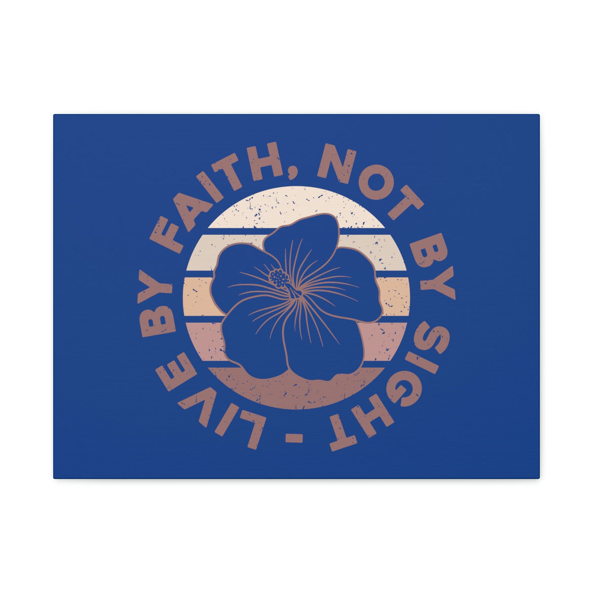 Scripture Walls Live By Faith Romans 1:17 Brown Flower Christian Wall Art Bible Verse Print Ready to Hang Unframed-Express Your Love Gifts