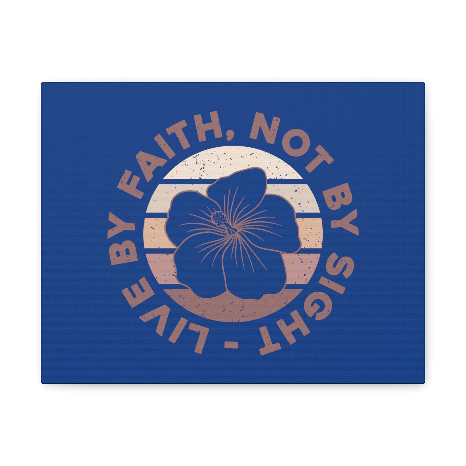 Scripture Walls Live By Faith Romans 1:17 Brown Flower Christian Wall Art Bible Verse Print Ready to Hang Unframed-Express Your Love Gifts