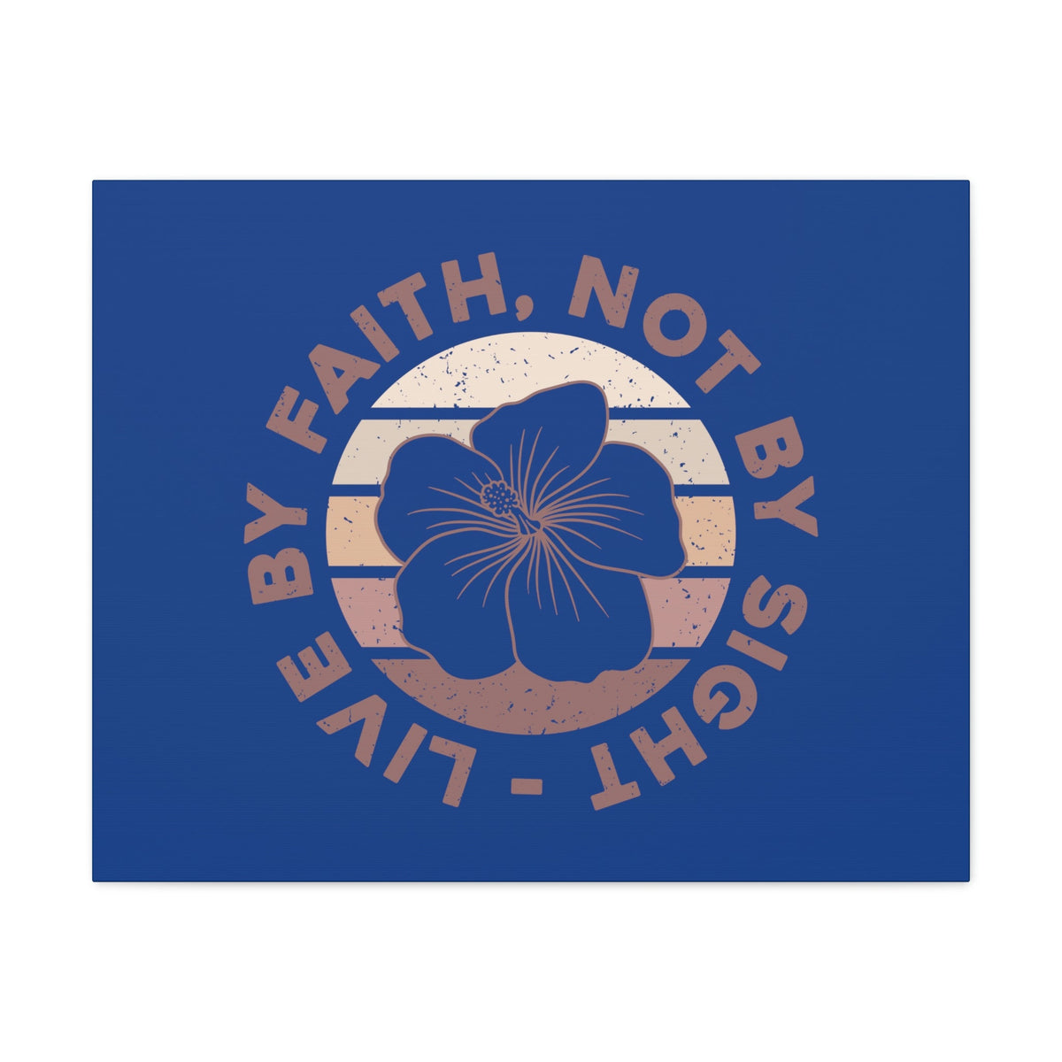 Scripture Walls Live By Faith Romans 1:17 Brown Flower Christian Wall Art Bible Verse Print Ready to Hang Unframed-Express Your Love Gifts