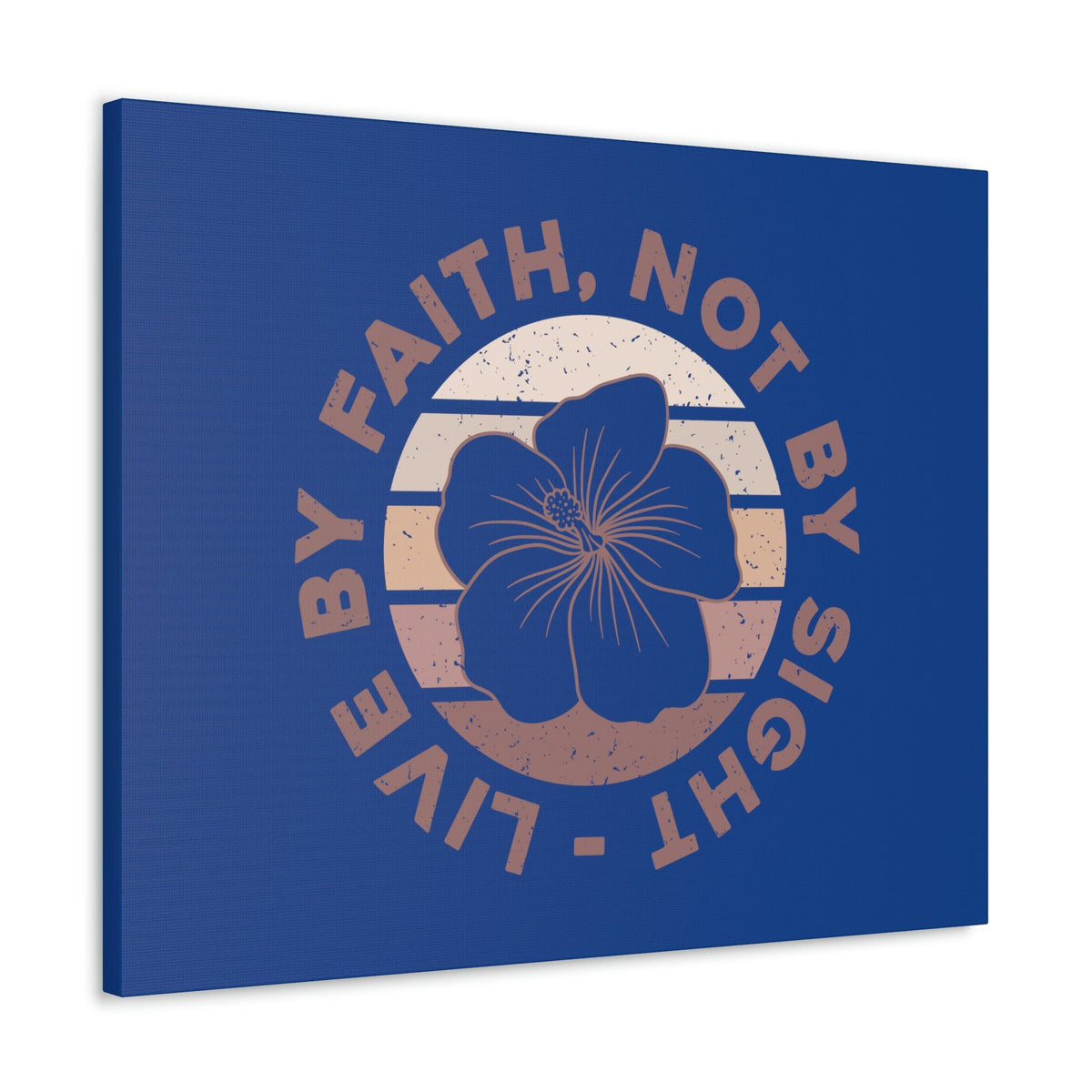 Scripture Walls Live By Faith Romans 1:17 Brown Flower Christian Wall Art Bible Verse Print Ready to Hang Unframed-Express Your Love Gifts