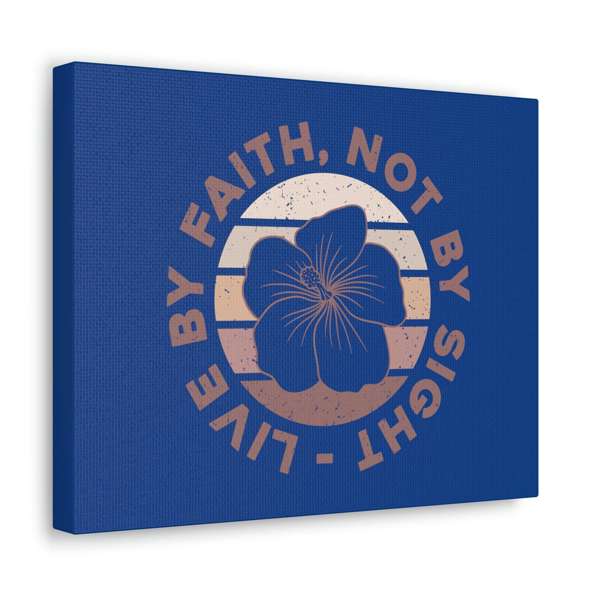 Scripture Walls Live By Faith Romans 1:17 Brown Flower Christian Wall Art Bible Verse Print Ready to Hang Unframed-Express Your Love Gifts