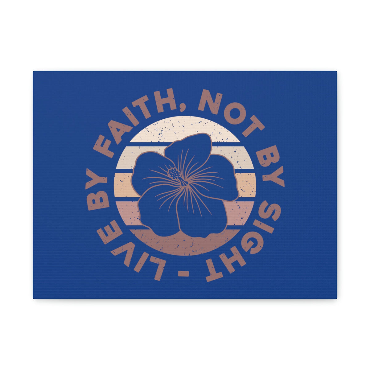 Scripture Walls Live By Faith Romans 1:17 Brown Flower Christian Wall Art Bible Verse Print Ready to Hang Unframed-Express Your Love Gifts