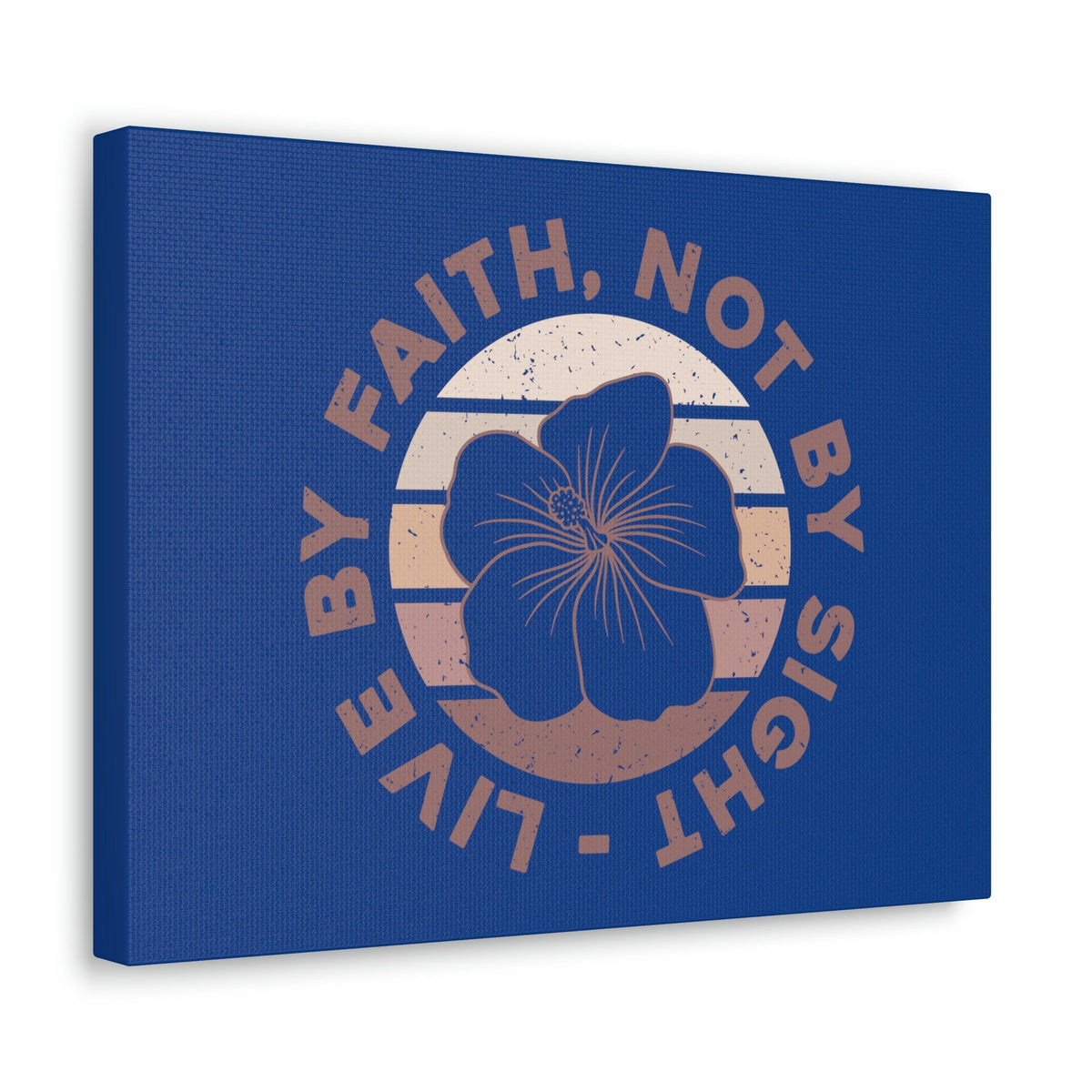 Scripture Walls Live By Faith Romans 1:17 Brown Flower Christian Wall Art Bible Verse Print Ready to Hang Unframed-Express Your Love Gifts