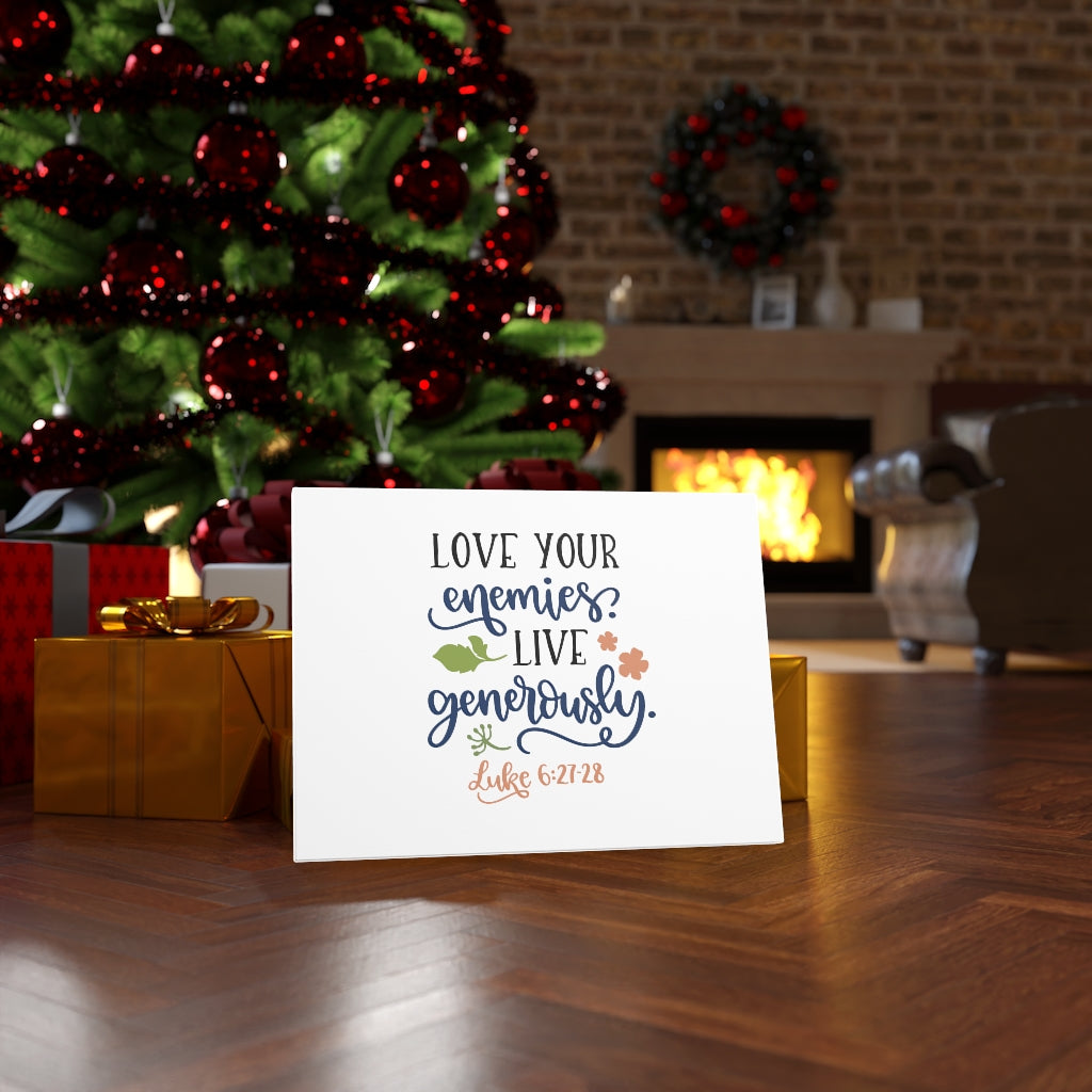 Scripture Walls Live Generously Luke 6:27-28 Bible Verse Canvas Christian Wall Art Ready to Hang Unframed-Express Your Love Gifts