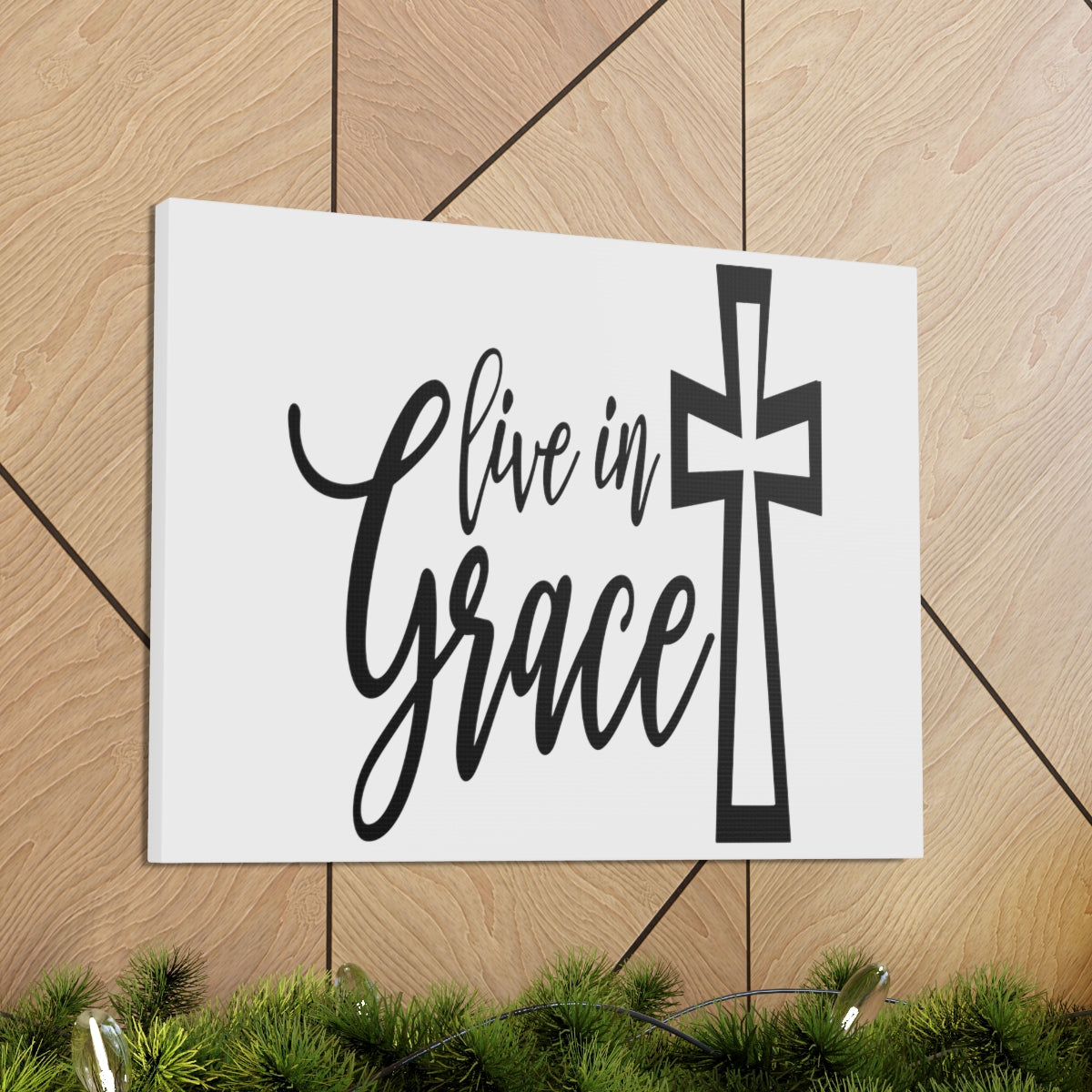 Scripture Walls Live In Grace 2 Corinthians 12:8-9 Christian Wall Art Print Ready to Hang Unframed-Express Your Love Gifts