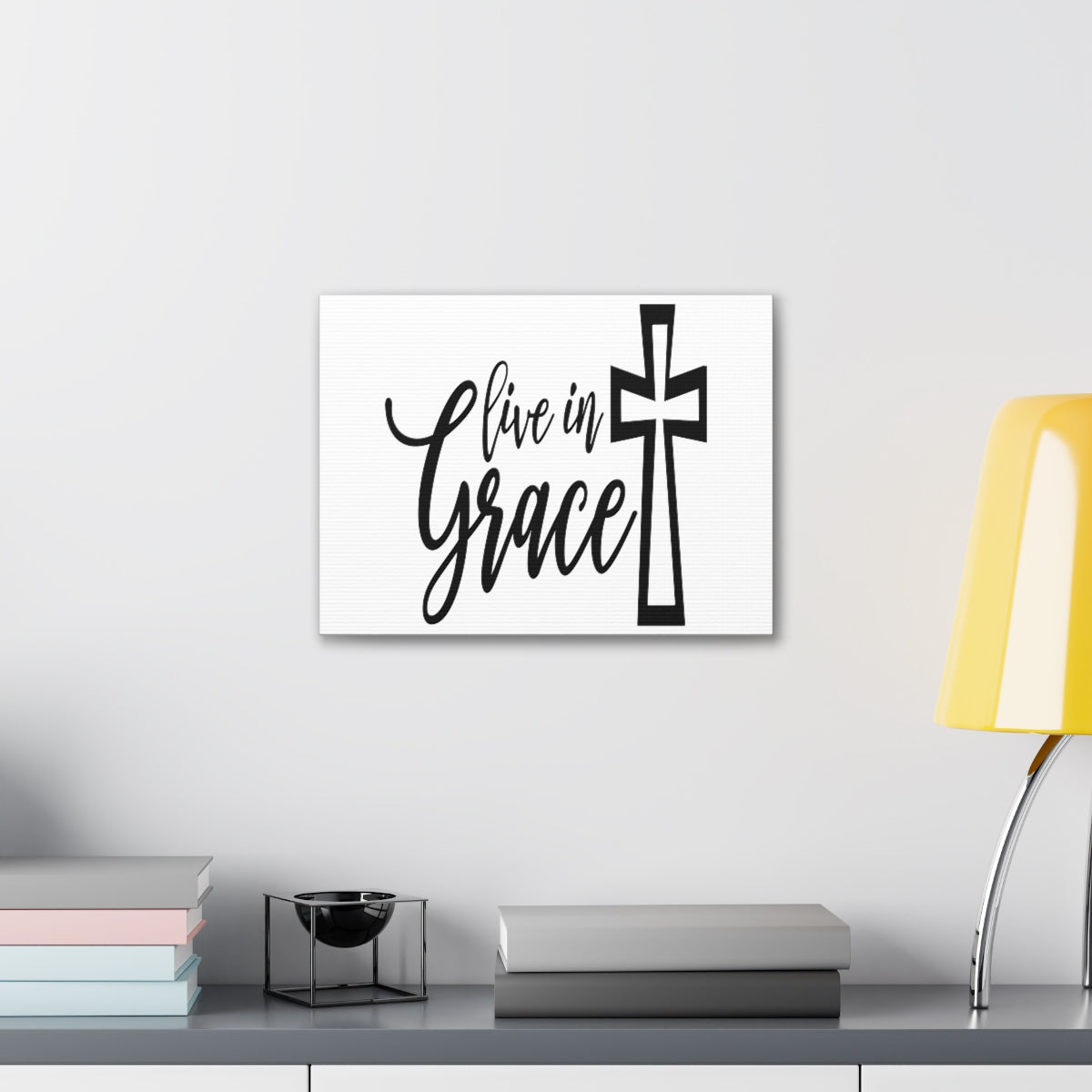 Scripture Walls Live In Grace 2 Corinthians 12:8-9 Christian Wall Art Print Ready to Hang Unframed-Express Your Love Gifts