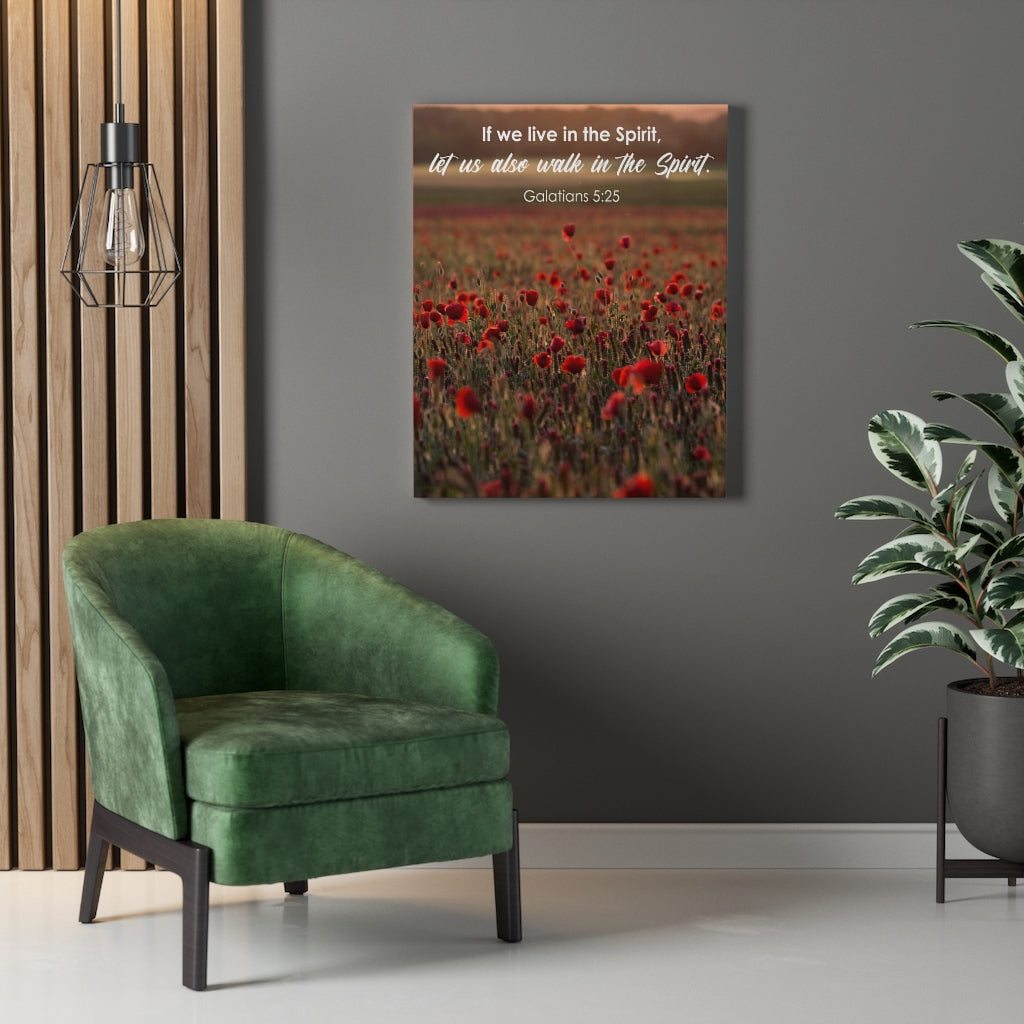 Scripture Walls Live in The Spirit Galatians 5:25 Bible Verse Canvas Christian Wall Art Ready to Hang Unframed-Express Your Love Gifts