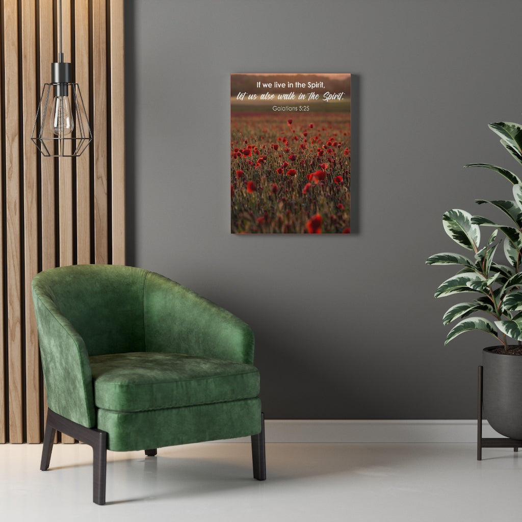 Scripture Walls Live in The Spirit Galatians 5:25 Bible Verse Canvas Christian Wall Art Ready to Hang Unframed-Express Your Love Gifts