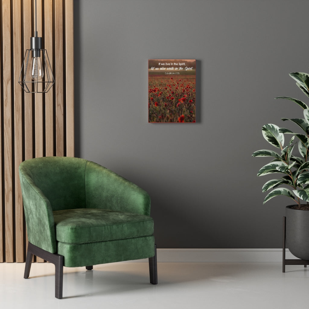 Scripture Walls Live in The Spirit Galatians 5:25 Bible Verse Canvas Christian Wall Art Ready to Hang Unframed-Express Your Love Gifts