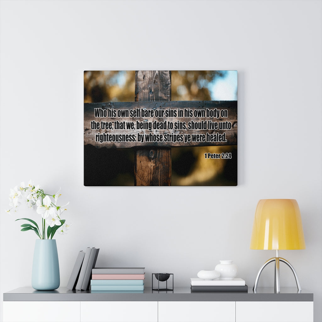 Scripture Walls Live Unto Righteousness 1 Peter 2:24 Wall Art Christian Home Decor Unframed-Express Your Love Gifts
