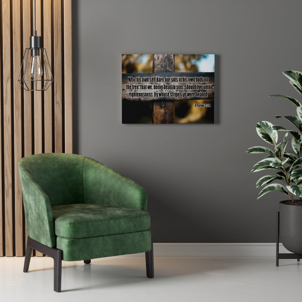 Scripture Walls Live Unto Righteousness 1 Peter 2:24 Wall Art Christian Home Decor Unframed-Express Your Love Gifts