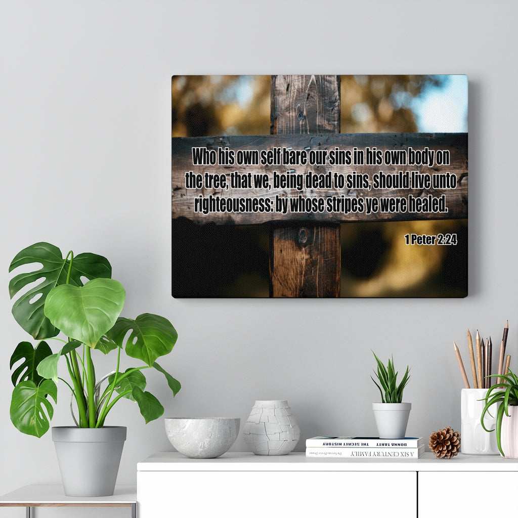 Scripture Walls Live Unto Righteousness 1 Peter 2:24 Wall Art Christian Home Decor Unframed-Express Your Love Gifts